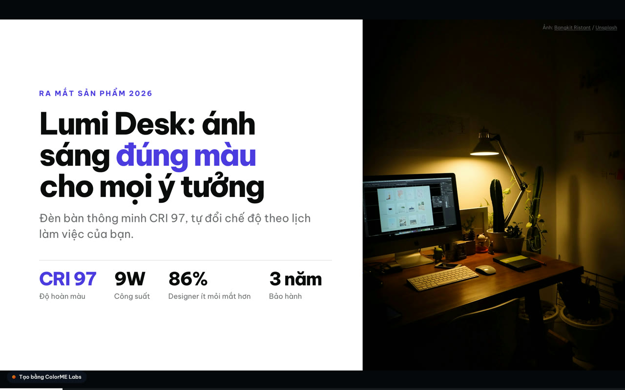 Bài thuyết trình đã xuất bản trên slides.colorme.vn