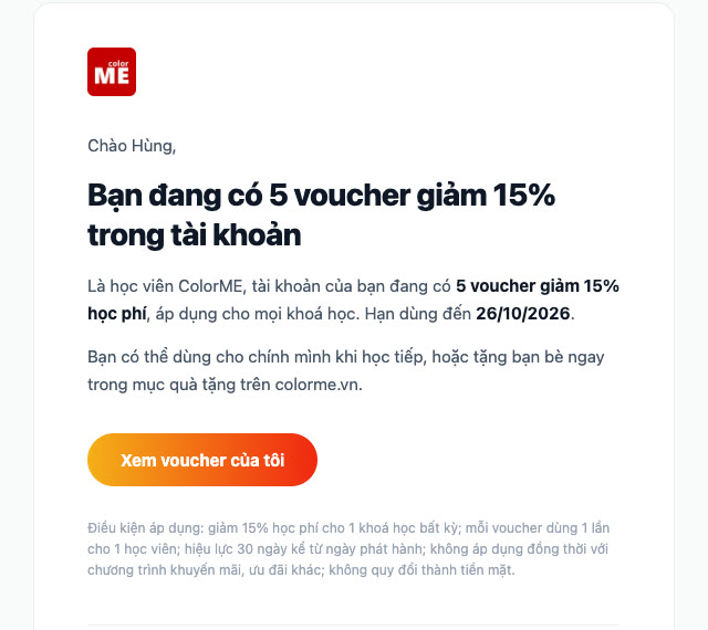 Email voucher